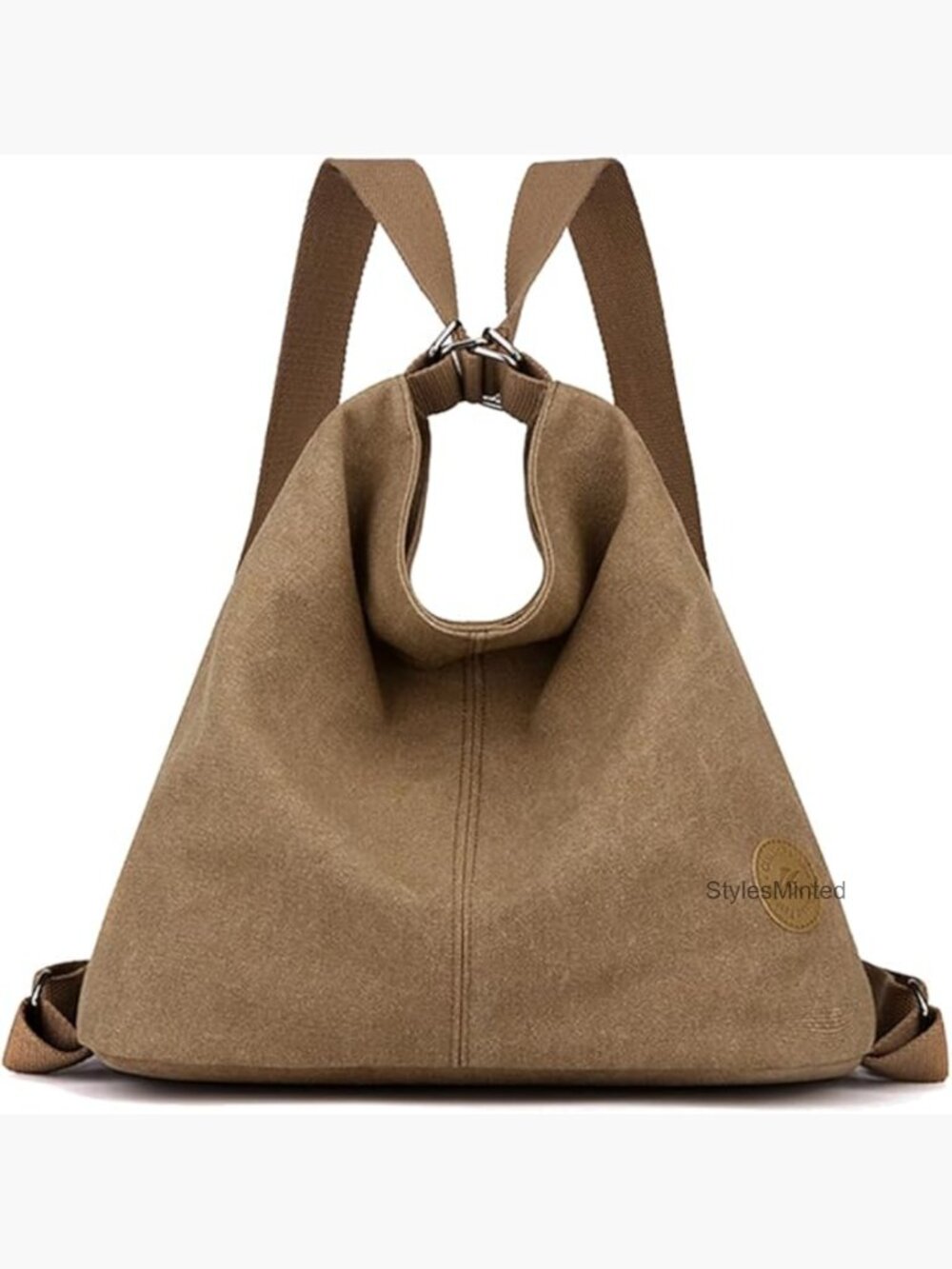 Canvas Backpack Large Capacity Convertible Tote Shoulder Bag Travel Work Daily